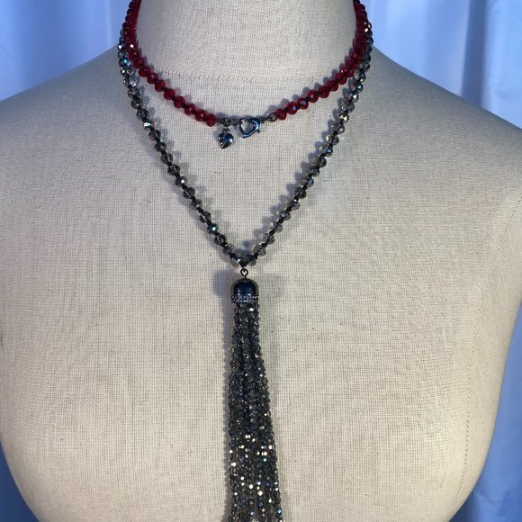 💰 5 FOR $40 / GORGEOUS CAROLEE BEADED LARIAT NECKLACE (EUC) - Picture 2 of 8